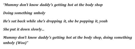 body shop song meaning